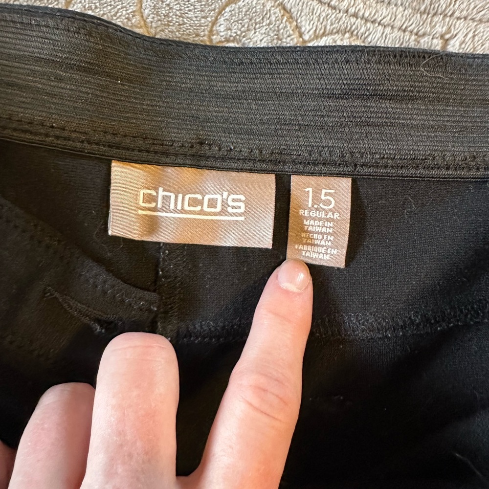 Chico's Black Dress Pants with Elastic Waistband - Picture 6 of 6